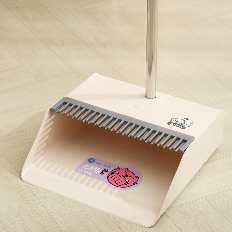 High Quality Durable PET Plastic Sweeper Set Easy Home Office Broom Dustpan for Indoor & Hotel Use Stainless Steel Broomstick