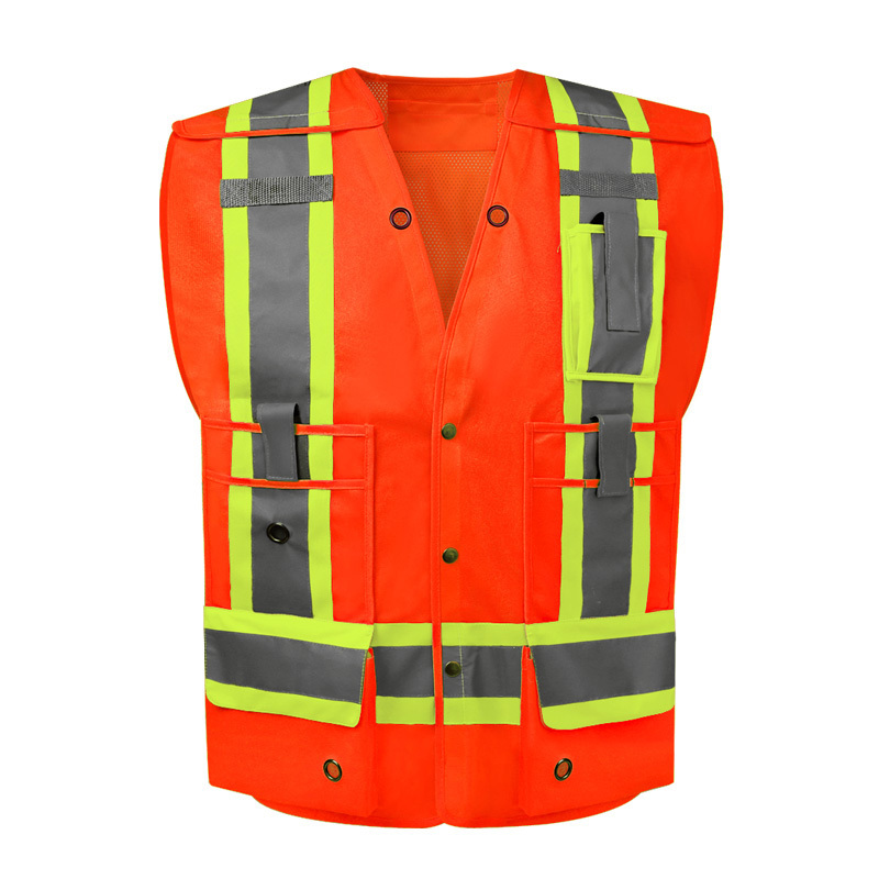 Longfang 5-point breakaway Factory Directly Provide safety vest with multi pockets