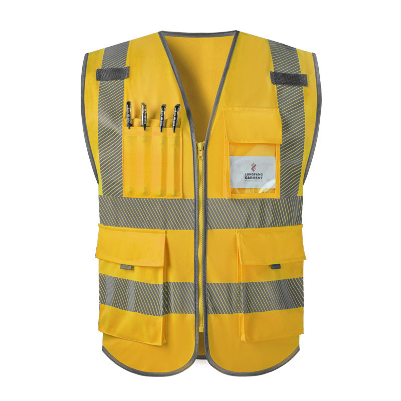 orange reflective vest safety reflective construction building company vest