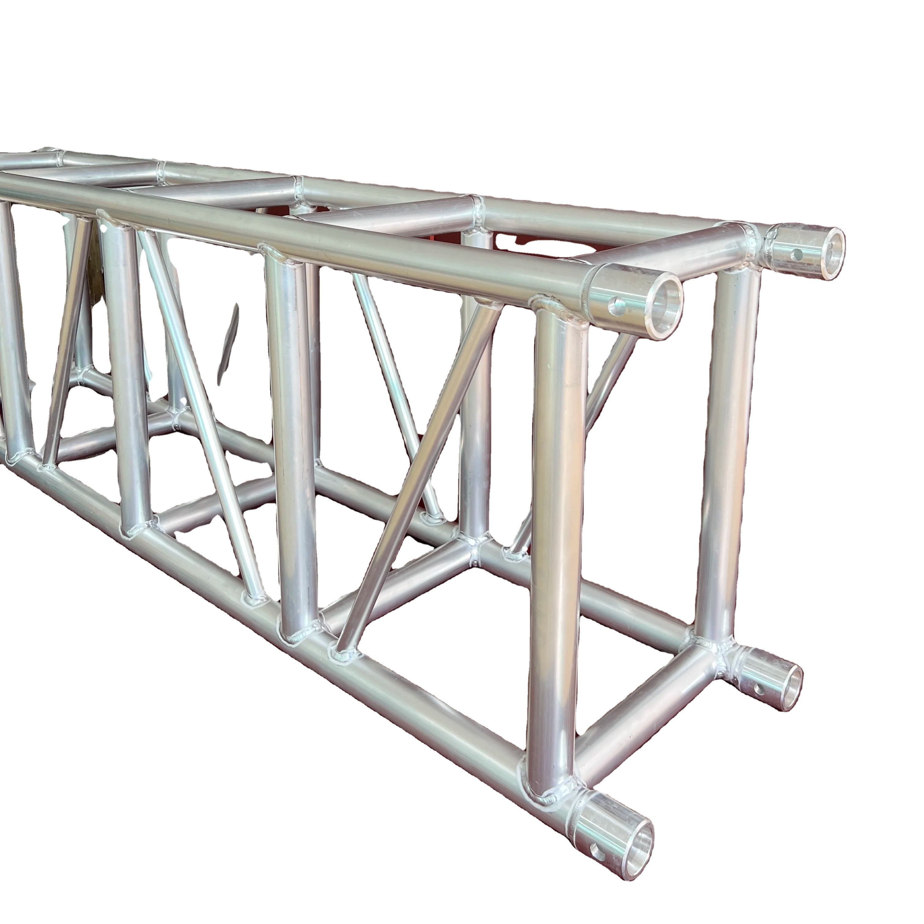 exhibition speaker spigot double concrete stage metal truss system screed covers lift base trusses for roof