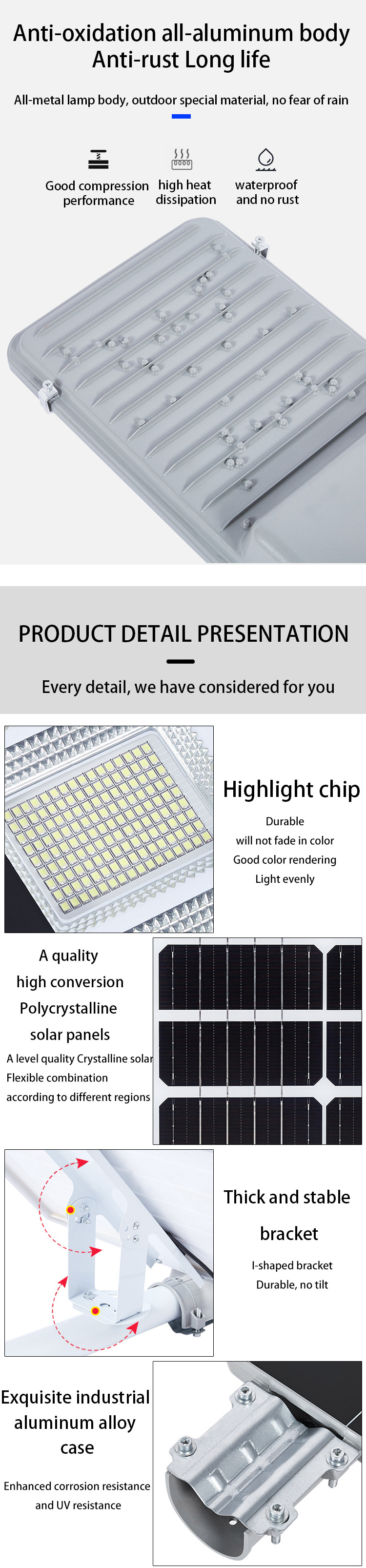 Hot sale 100w 300w 400w 500w 600w 1000w 2000w 3000w all in one waterproof ip67 led outdoor split type solar street light