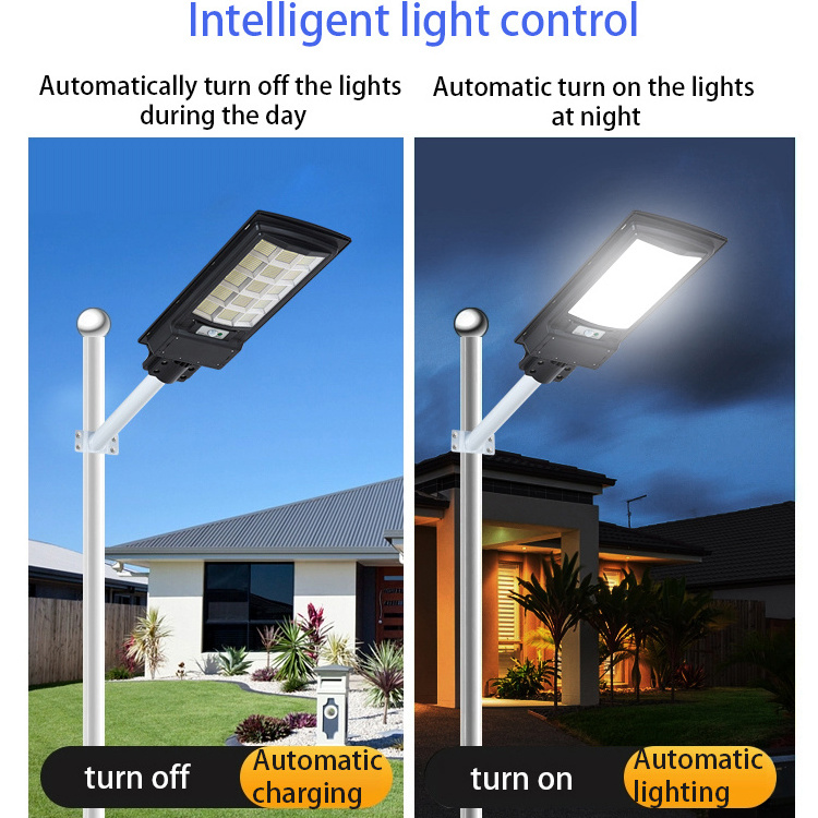 2023 100w 120w 150w 300w 400w 600W 1000w aluminum all in one integrated led waterproof outdoor solar street light with pole