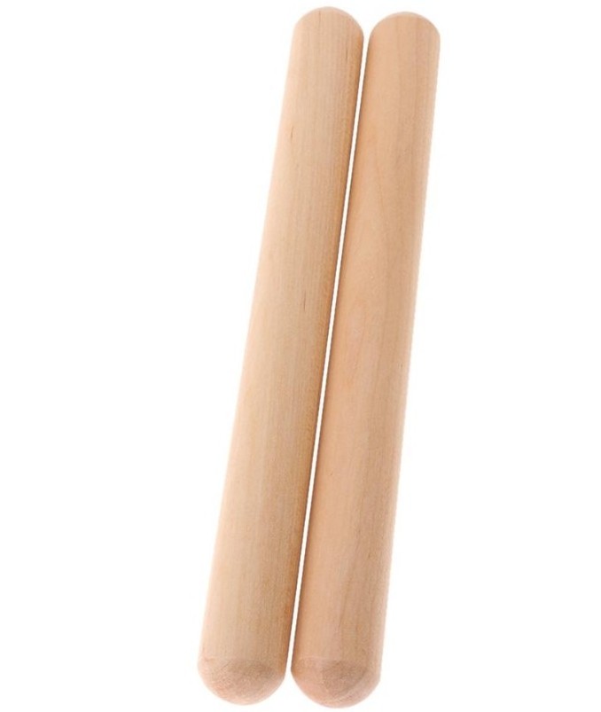 2023 New design hot selling traditional percussion wooden claves for Orff wooden rhythm sticks