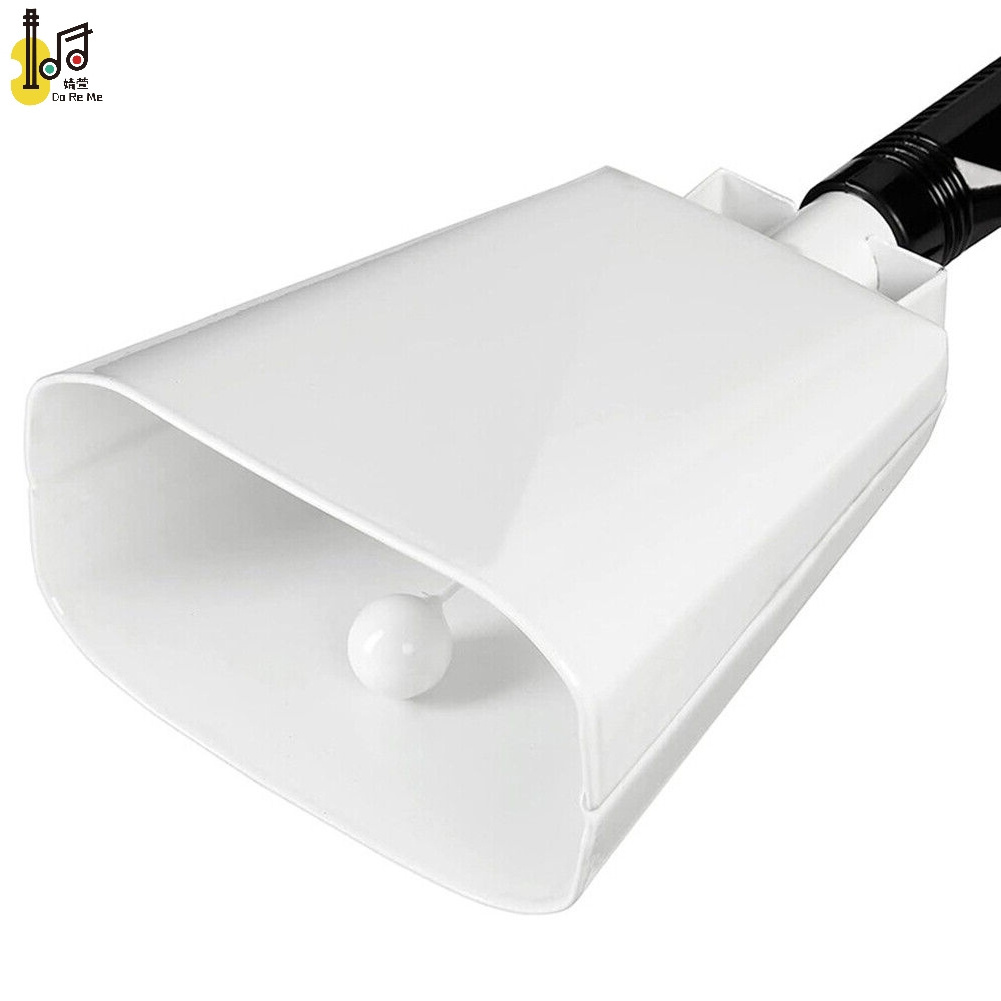 Musical instrument White steel loud noise makers hand bells cow bells for football sport games and school bells cowbell toys