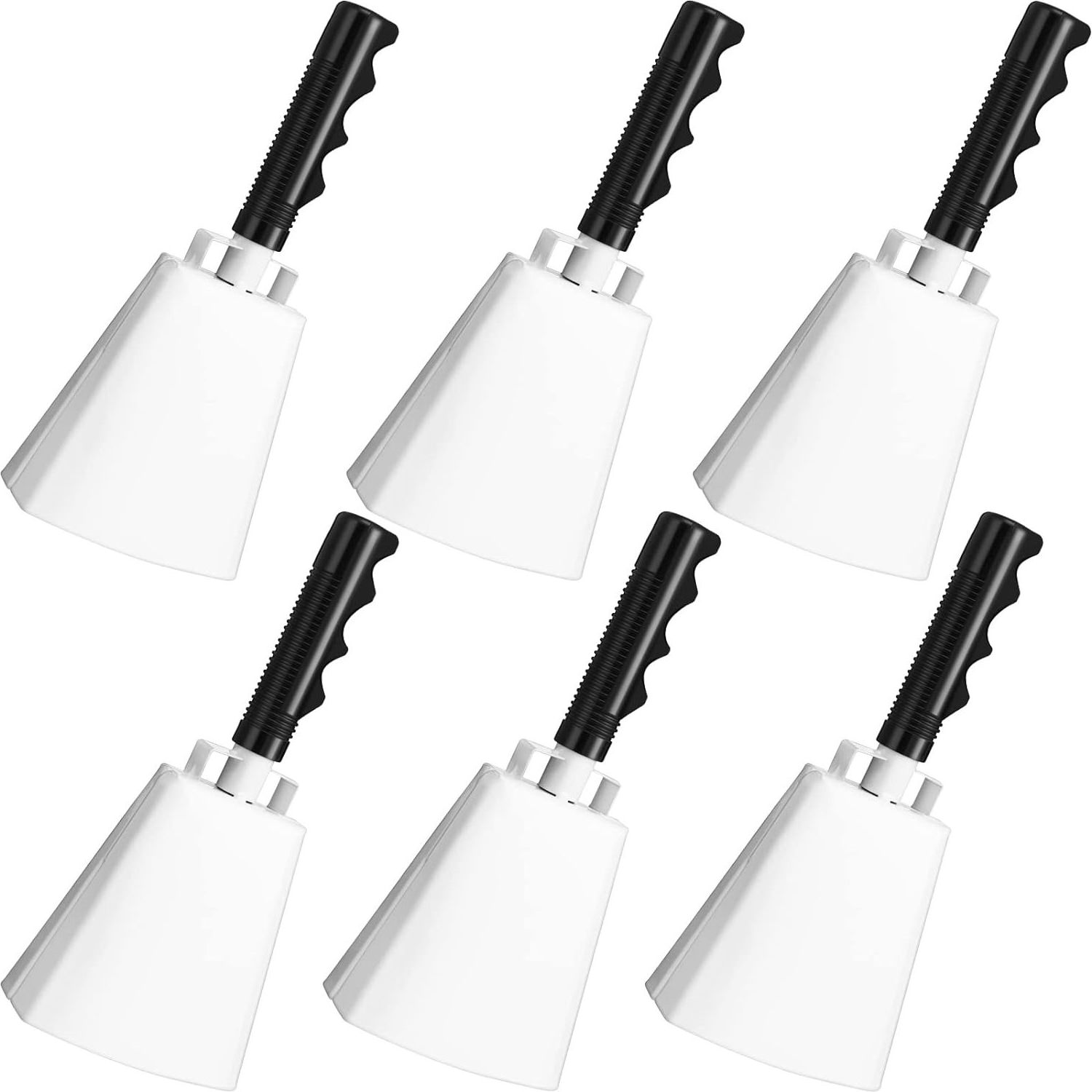 Musical instrument White steel loud noise makers hand bells cow bells for football sport games and school bells cowbell toys