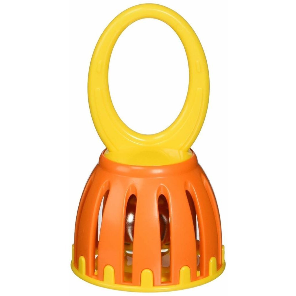 2023 educational montessori percussion PLC cage bell rattle plastic shaker hand bell toys