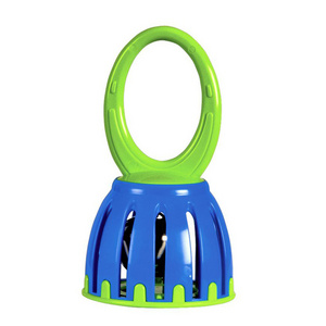 2023 educational montessori percussion PLC cage bell rattle plastic shaker hand bell toys