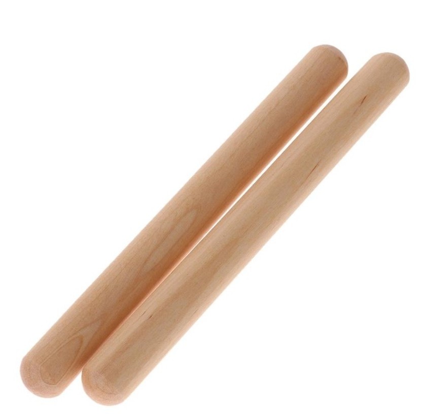 2023 New design hot selling traditional percussion wooden claves for Orff wooden rhythm sticks