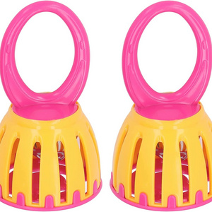 2023 educational small plastic baby rattle for kids percussion cage bell toy