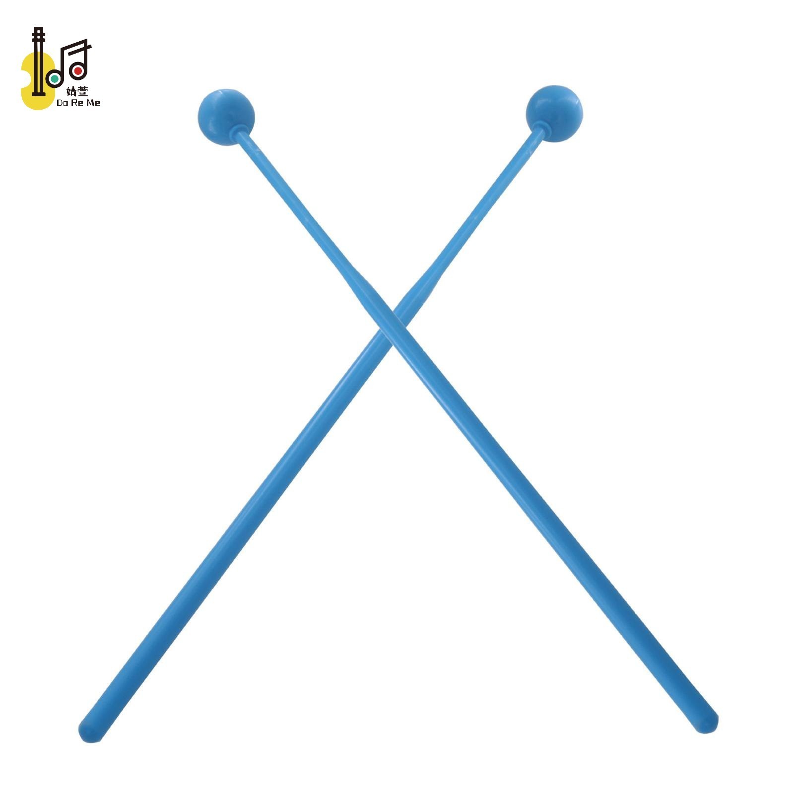 2023 blue color 30cm length percussion profession glockenspiel drum sticks of xylophone plastic handhold mallets