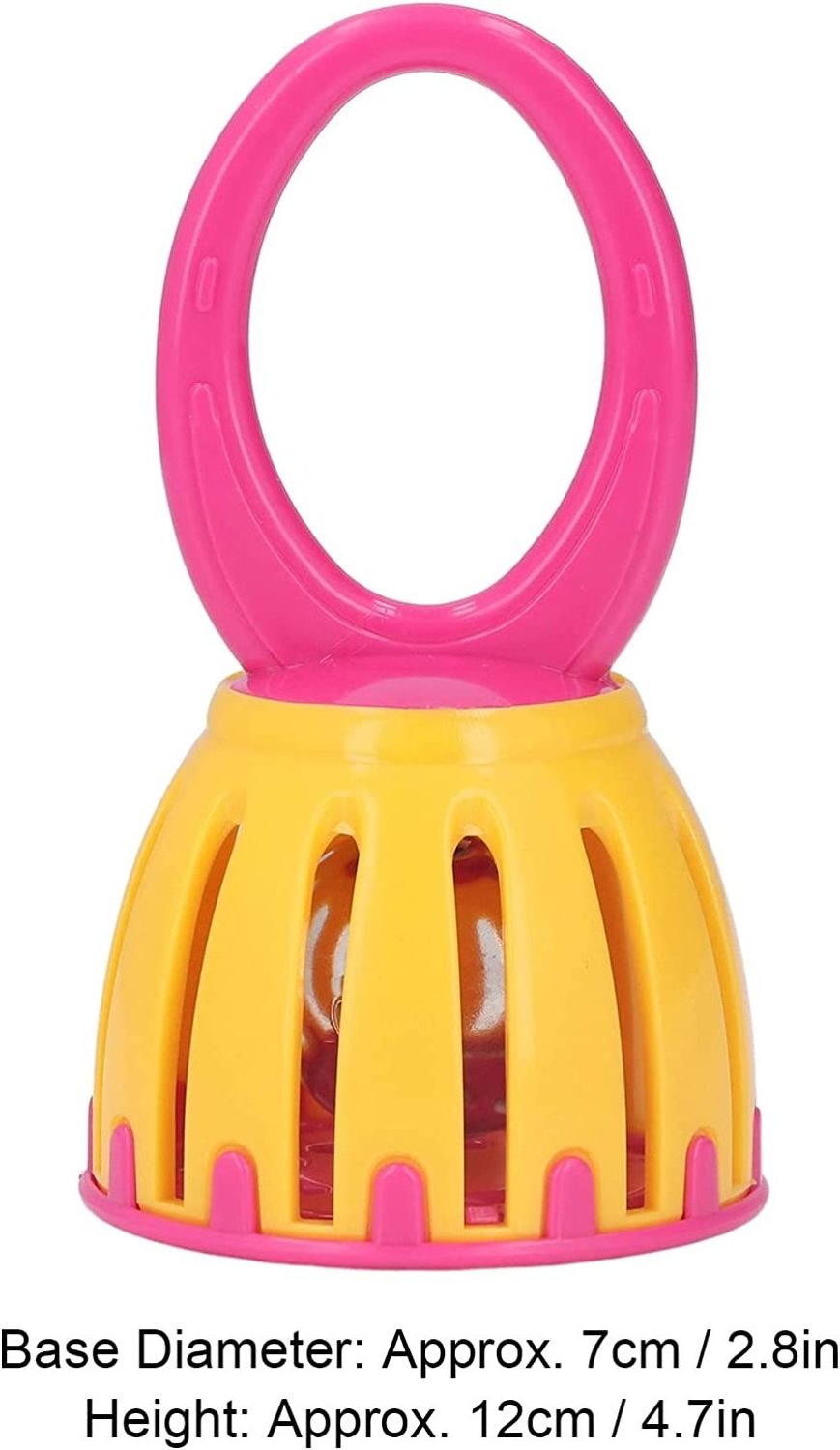 2023 educational small plastic baby rattle for kids percussion cage bell toy