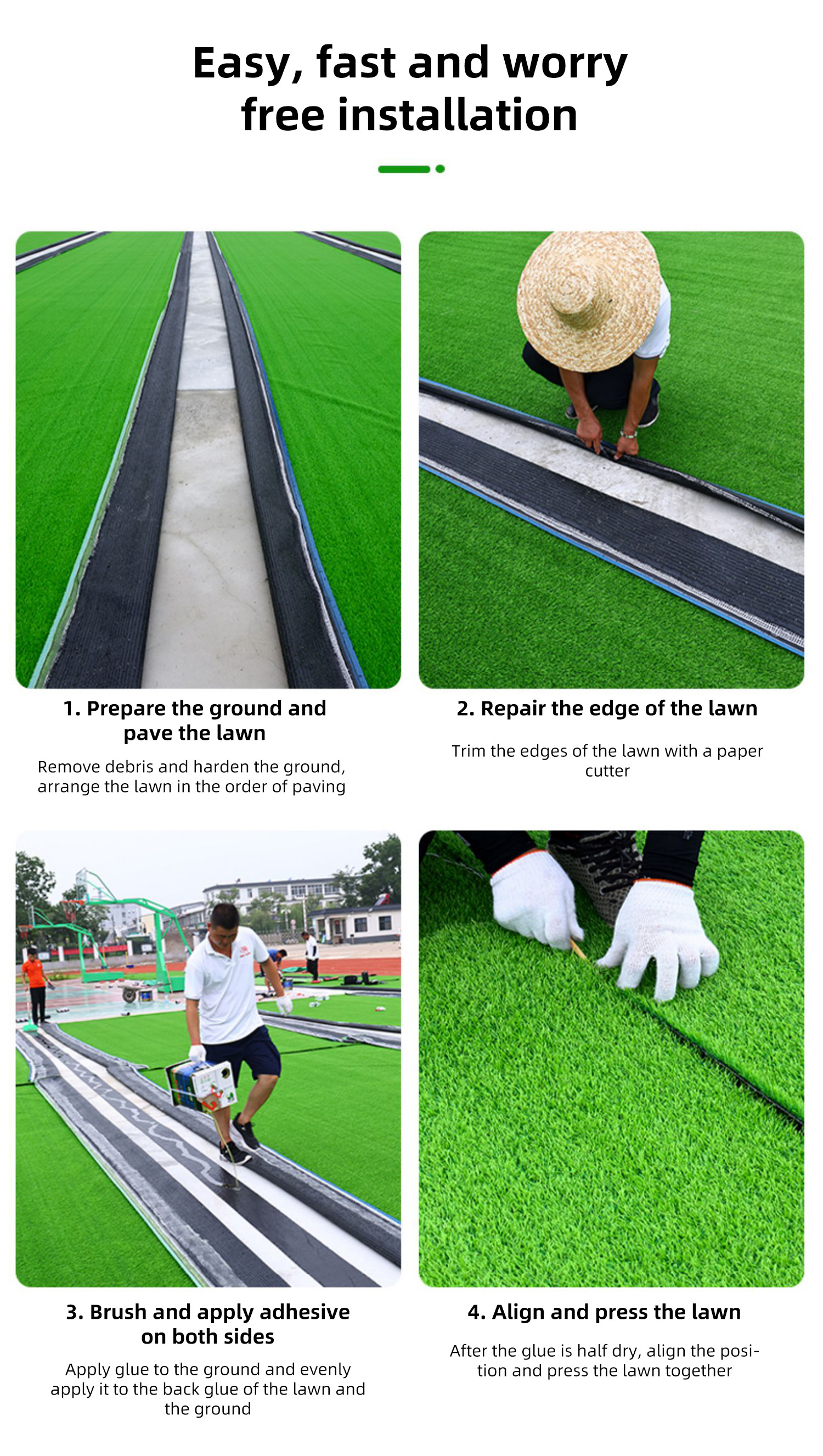 Wholesale harmless environment protection artificial grass for football field