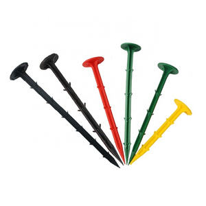 Garden Ground Nail Fix Tools Sunshade Fly Net Pest Control Plastic Film Pegs Anti-grass nail Fixing Tools 11cm 16cm Black Nail