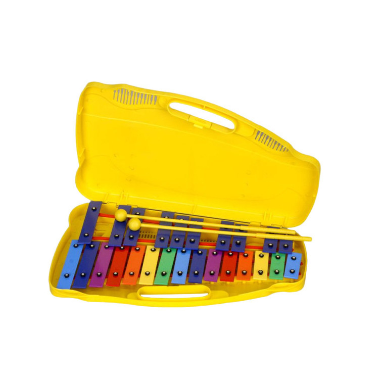 Xylophone 25 key glockenspiel marching glockenspie music instruments metallophone colorful with case