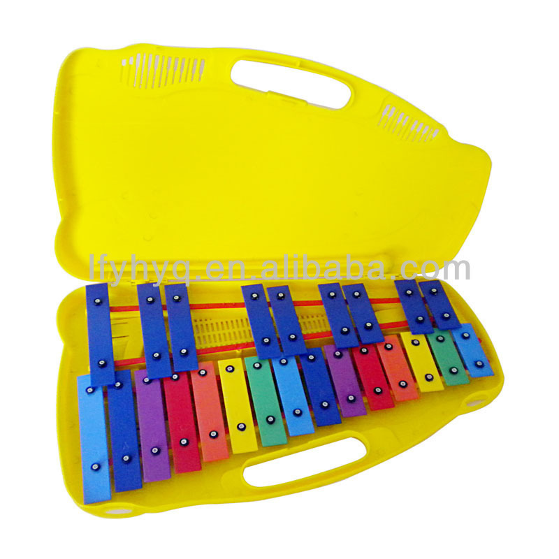 Xylophone 25 key glockenspiel marching glockenspie music instruments metallophone colorful with case