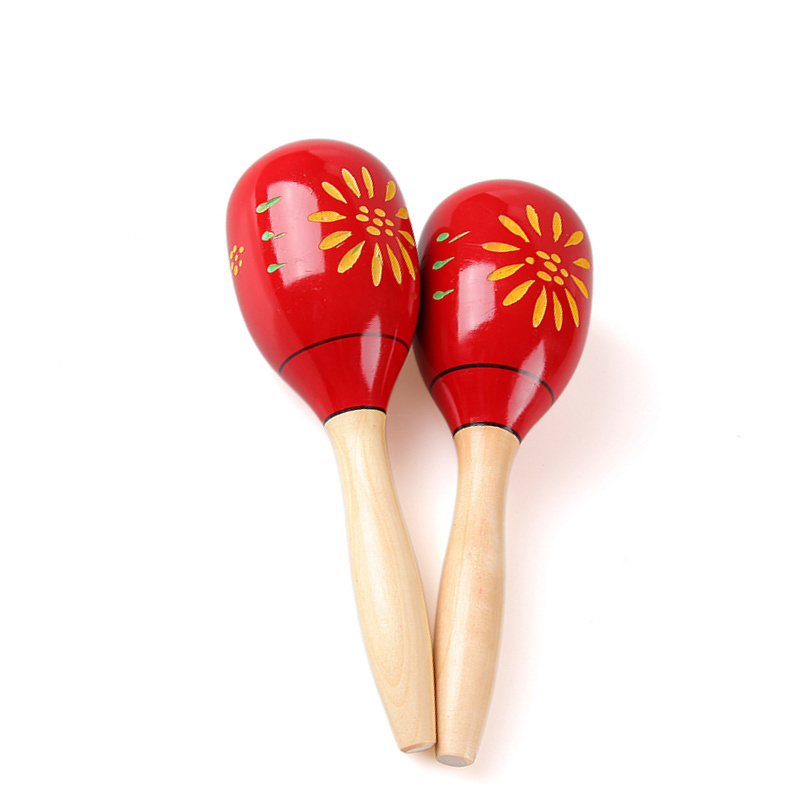 Sand hammer rattle early educational hand bell maracas hand percussion rattles custom