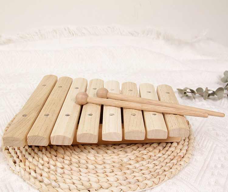 Montessori toys for babies 6-12 months educational wooden xylophone 8 notes 8 tones