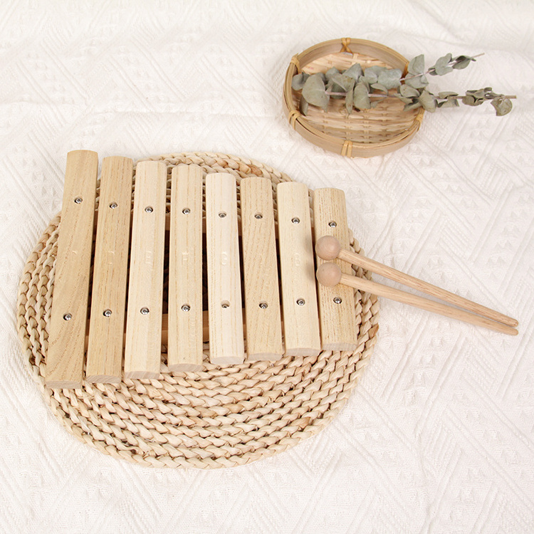 Montessori toys for babies 6-12 months educational wooden xylophone 8 notes 8 tones