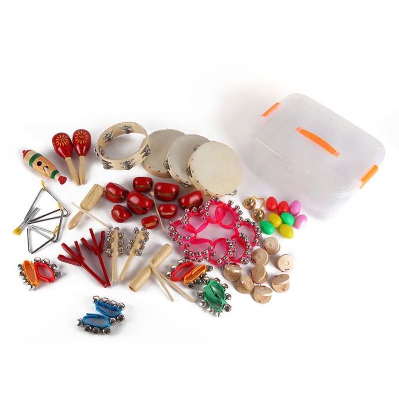 Toddler Educational&musical Percussion For Kids&children Instruments Set  With Tambourine,Maracas,Castanets&more