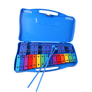 Xylophone 25 key glockenspiel marching glockenspie music instruments metallophone colorful with case