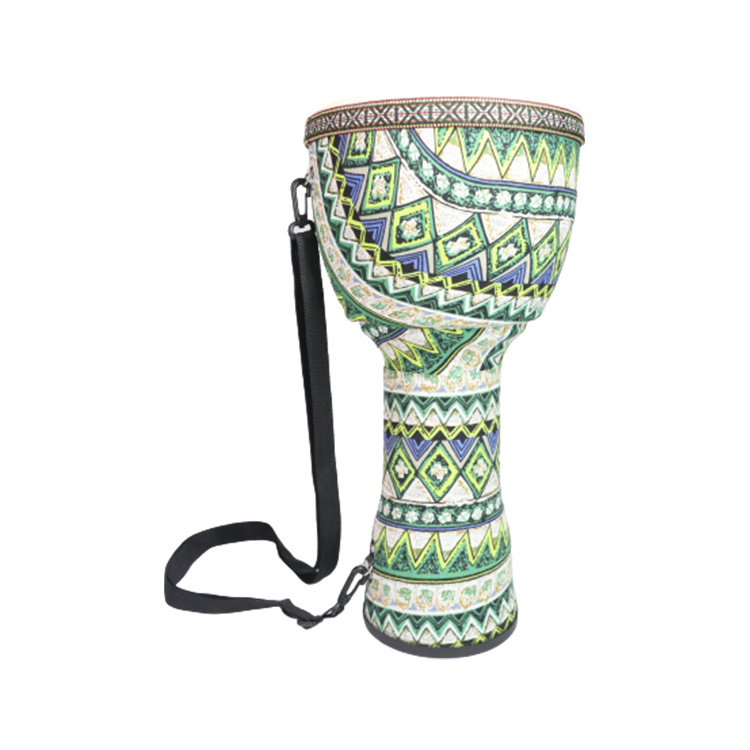 hot sale african drum wooden djembe stand goat  shells rope ghana for sale bongo drum