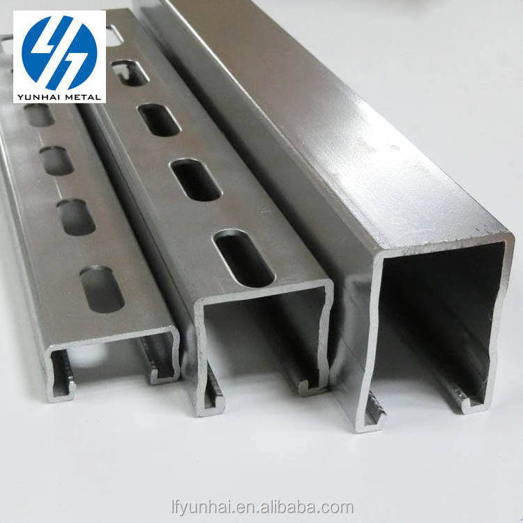 ISO9001 Certificate C Channel Solar Power Steel Rail For Ground Solar Panel Mounting Bracket