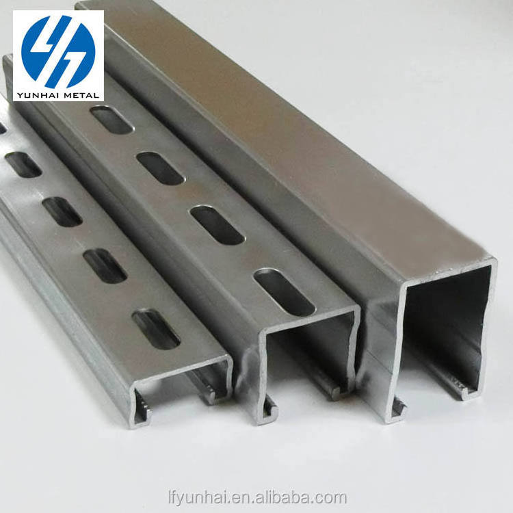 ISO9001 Certificate C Channel Solar Power Steel Rail For Ground Solar Panel Mounting Bracket