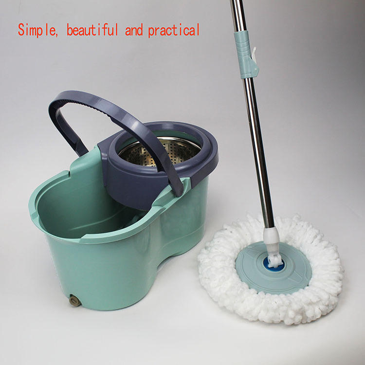 Factory Wholesale With Stainless Steel Mop Stick 360 degree floor mop Magic Rotating Mop Bucket