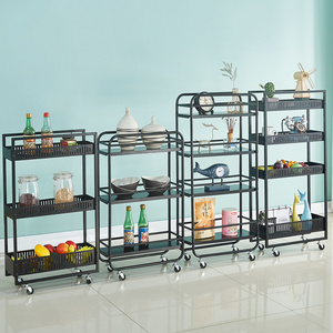 Sink Kitchen Countertop Bathroom Shelf Storage Foldable Shelf With Wheels Folding Storage Rack Kitchen Organizer Shelf