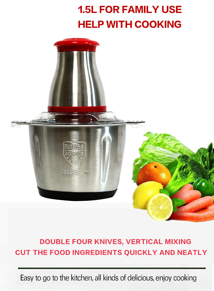 Wholesale Home Use Electric Multi-chopper Kitchen Machine Meat Grinder Chopper Electric Food Processor 2L