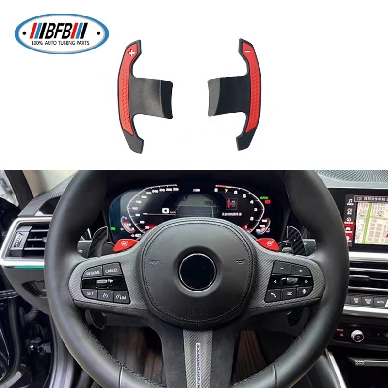 Real Matte Carbon Interior Accessories Steering Wheel Paddle Shifter For BMW M3 G80 M4 G82 G83 G20 G22 F90