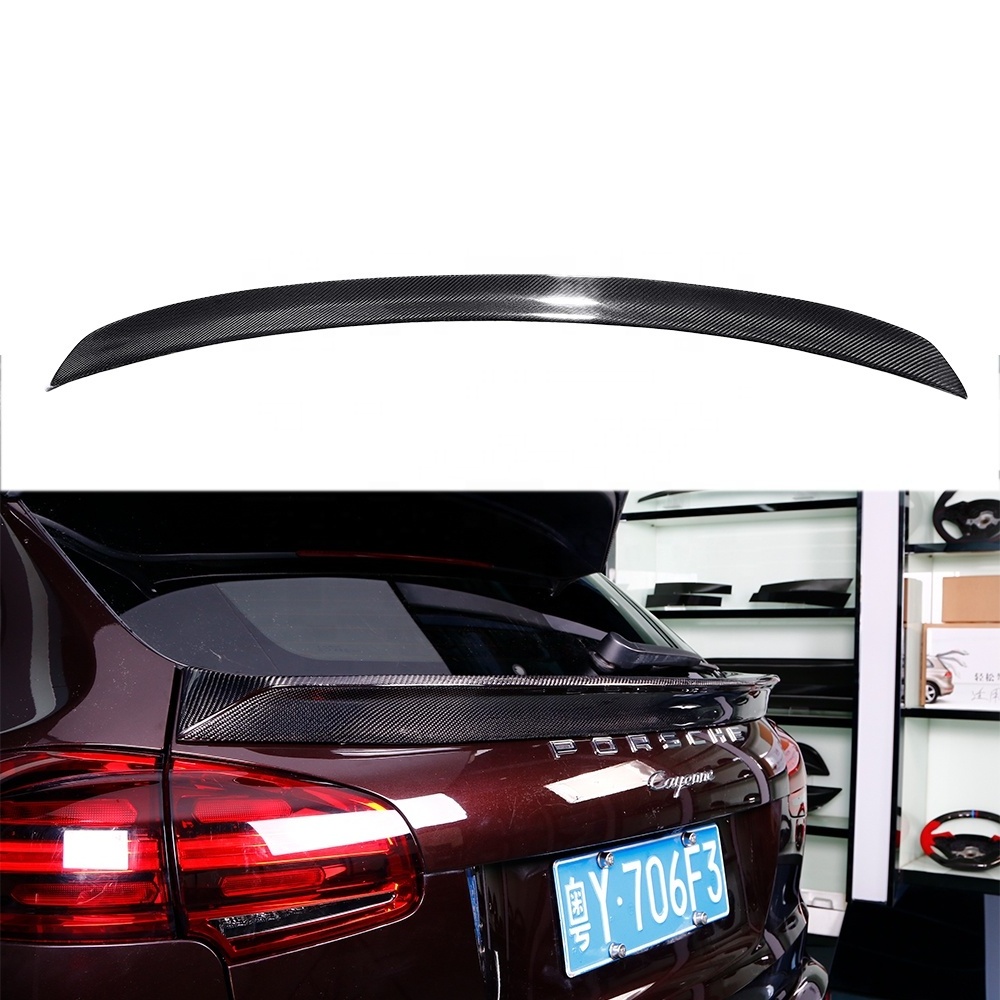 Carbon Fiber Spoiler Rear Trunk Small Style Middle Spoiler For Porsche Cayenne 2014-2017