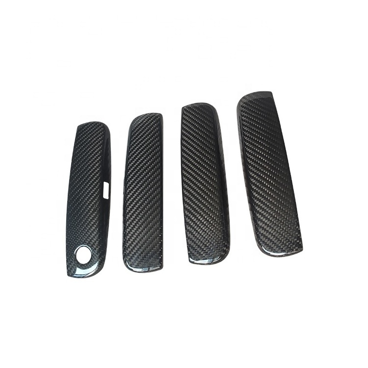 Real Dry Carbon Fiber Door Handles Cover Trim Car Accessories For Dodge Charger Challenger 2011-2020