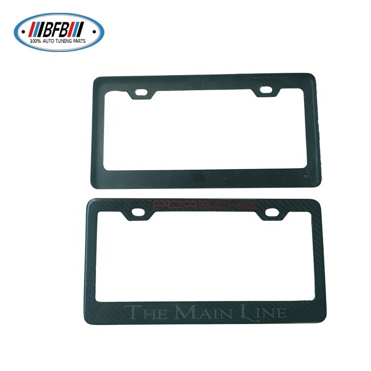 Real Carbon Fiber License Plate Frame Cover Front & Rear US Size License Frame