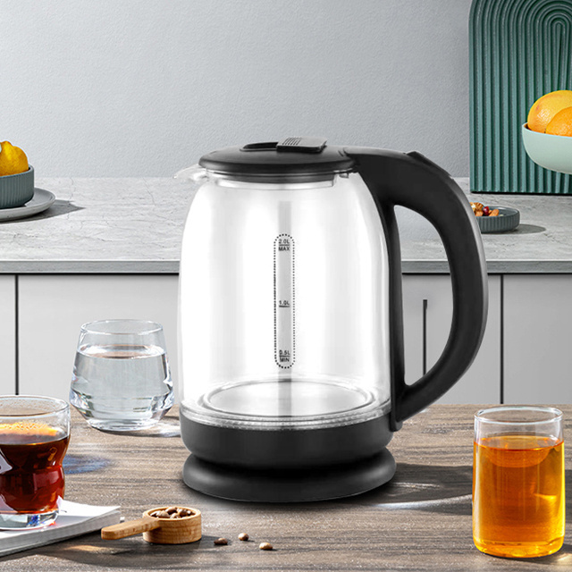 Cordless Glass Water Kettle 1.7l With Tea Infuser Blue Led Light Water Boiling 1500w Electric Kettle