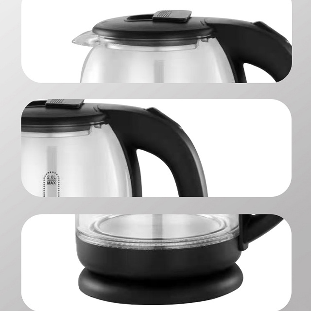 Cordless Glass Water Kettle 1.7l With Tea Infuser Blue Led Light Water Boiling 1500w Electric Kettle