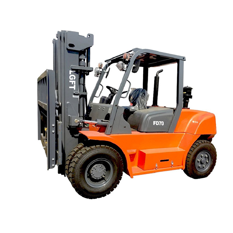 Factory cost Isuzu Euro 5 engine 6 ton 7 ton 8 ton diesel forklift with 3-6 meter lifting height fork positioner Diesel Forklift