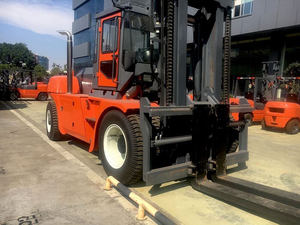 Container Handler Heavy Duty Diesel Foklift Truck 10 ton 12 ton 15 ton 16 ton forklift with ROPS/FOPS Cabin and Air-conditioner