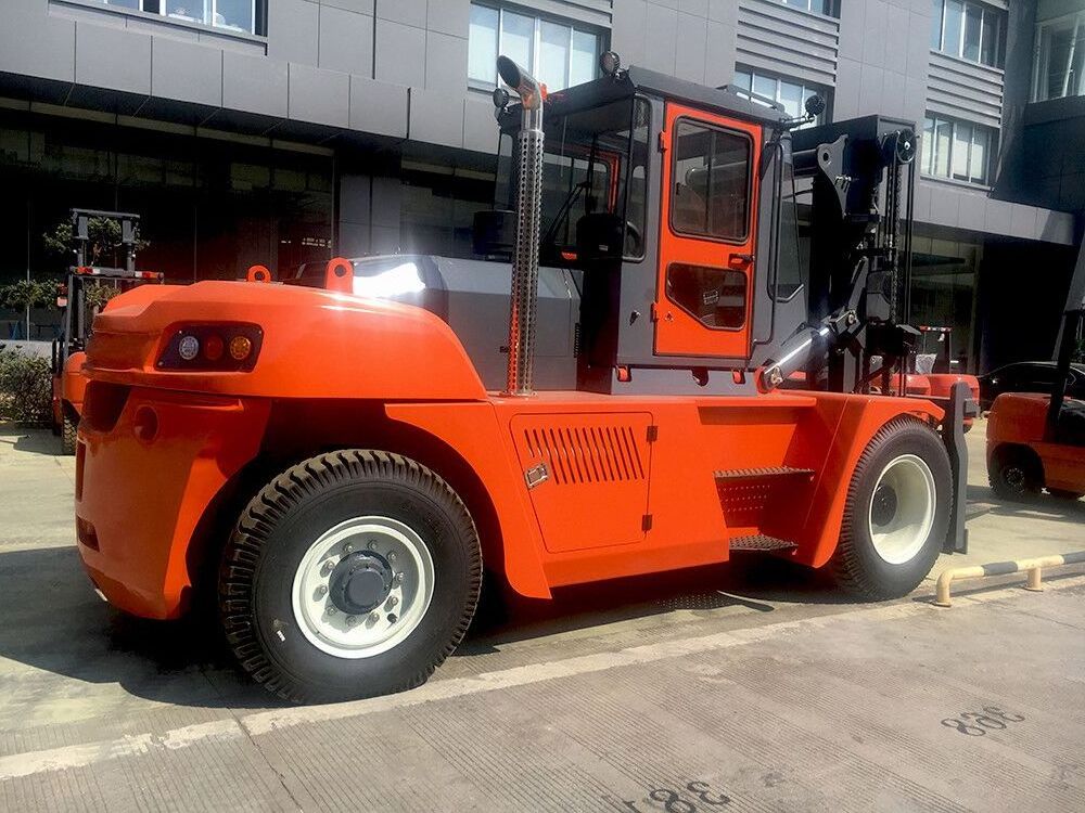 Container Handler Heavy Duty Diesel Foklift Truck 10 ton 12 ton 15 ton 16 ton forklift with ROPS/FOPS Cabin and Air-conditioner