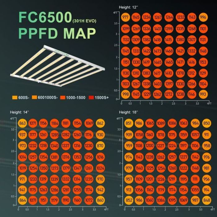 730W Samsung LM301H EVO Full spectrum LED Grow Lights Mars Hydro FC6500 Commercial Vertical Farming Grow Lights Led