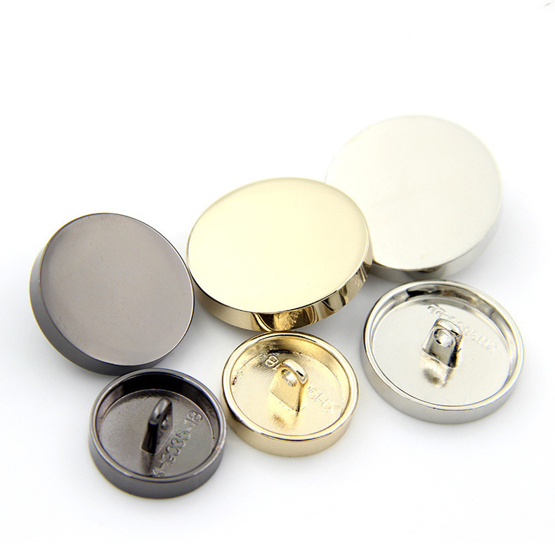 Wholesale Round Buttons Alloy Metal Flat Shank Button for Cloth Sewing