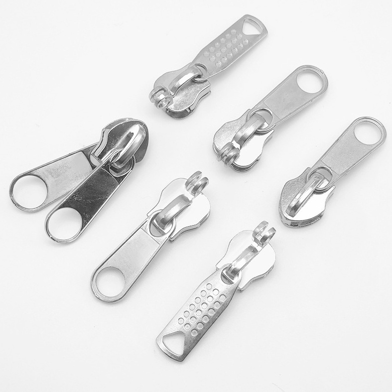 Factory Supply Zinc Alloy Zipper Head Zip Lock Head Puller Luggage Zipper Sliders for Nylon Zipper