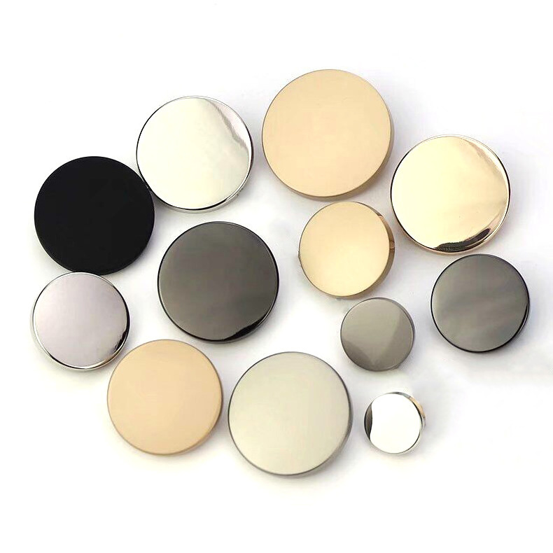 Wholesale Round Buttons Alloy Metal Flat Shank Button for Cloth Sewing