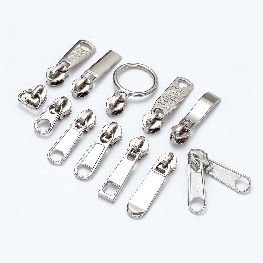 Factory Supply Zinc Alloy Zipper Head Zip Lock Head Puller Luggage Zipper Sliders for Nylon Zipper