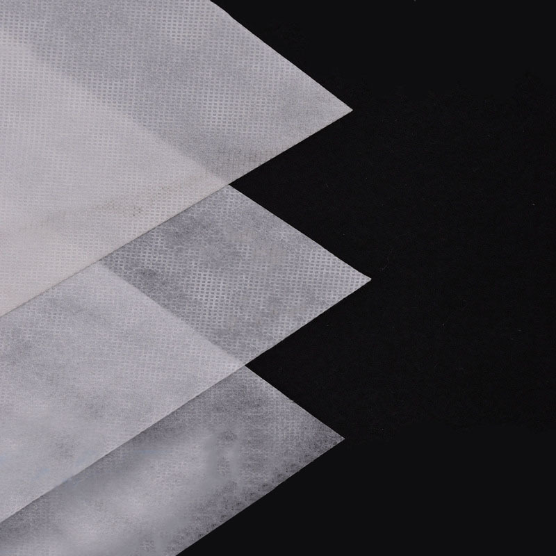 White Non-Woven Interfacing Fabric Lightweight Polyester Non Woven Fabric Breathable Fusible Spun-Bonded Nonwoven Fabric