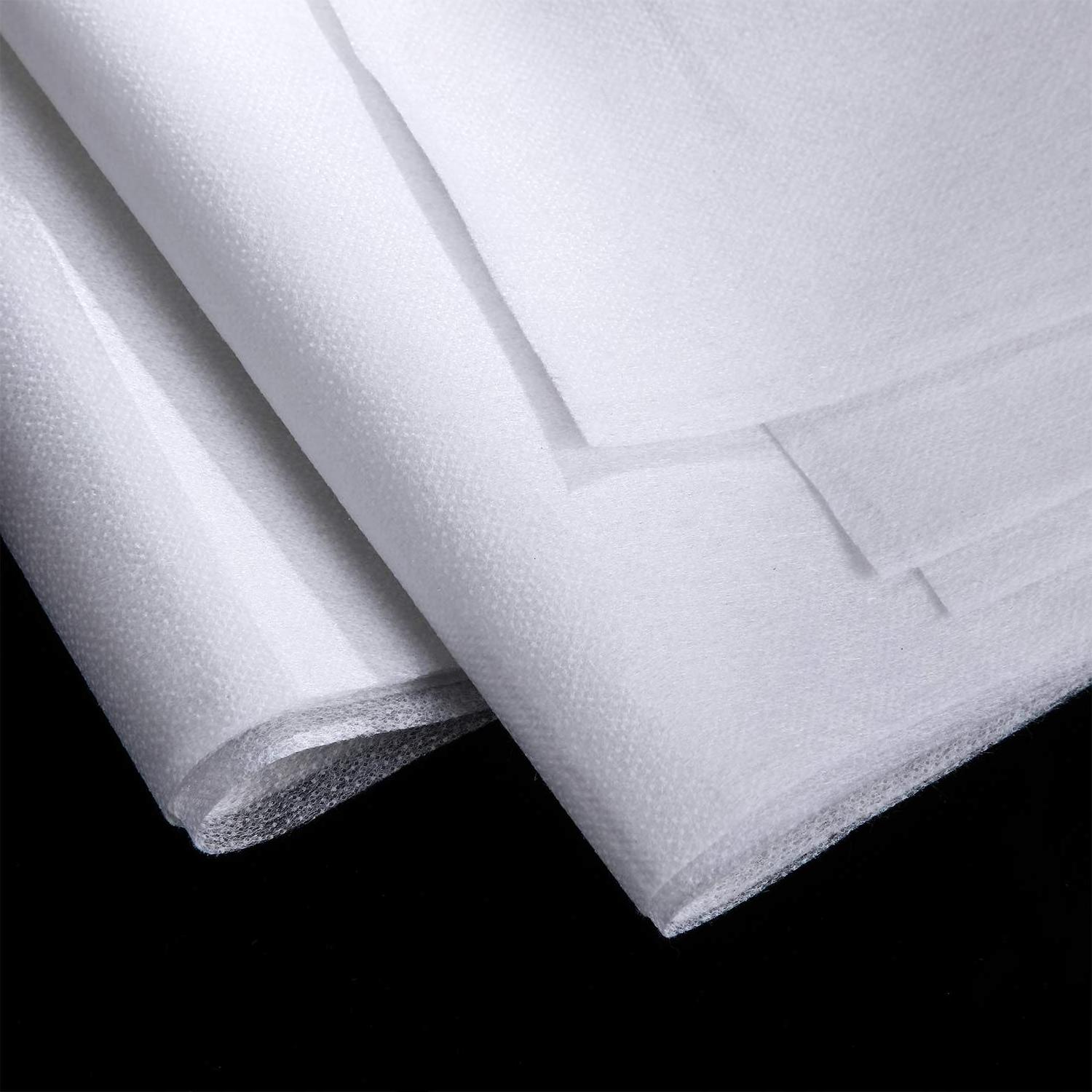 White Non-Woven Interfacing Fabric Lightweight Polyester Non Woven Fabric Breathable Fusible Spun-Bonded Nonwoven Fabric