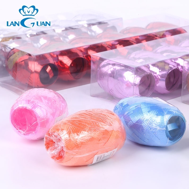 Plastic PP Laser Egg Metallic Curling Halloween/easter ribbon