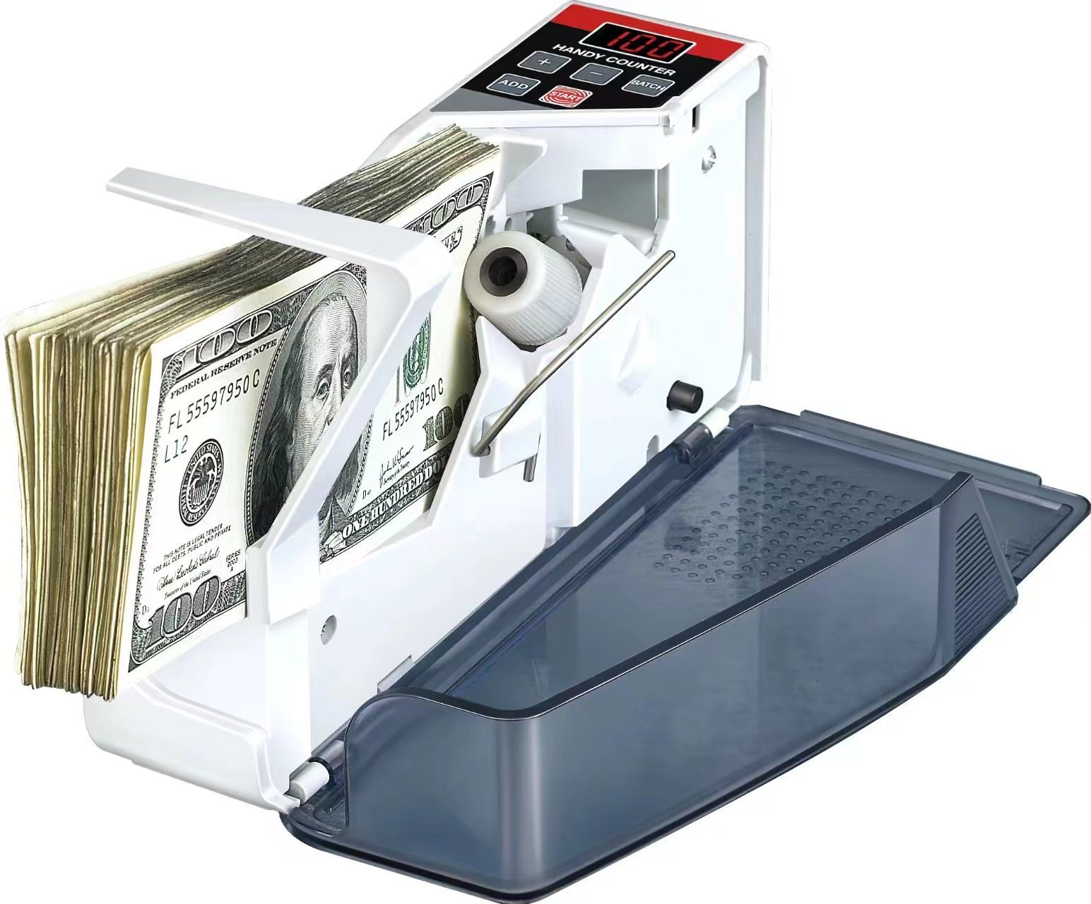 Handy Mini Portable Small Bill Note Money Currency Banknote Cash Counter Counting Machine V40