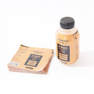 product label stickers custom printing gold foil labels for plastic bottle juice