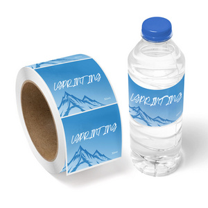 Custom Beverage Product Sticker Labels Adhesive Drinking Bottle Sticker Printing water bottle labels